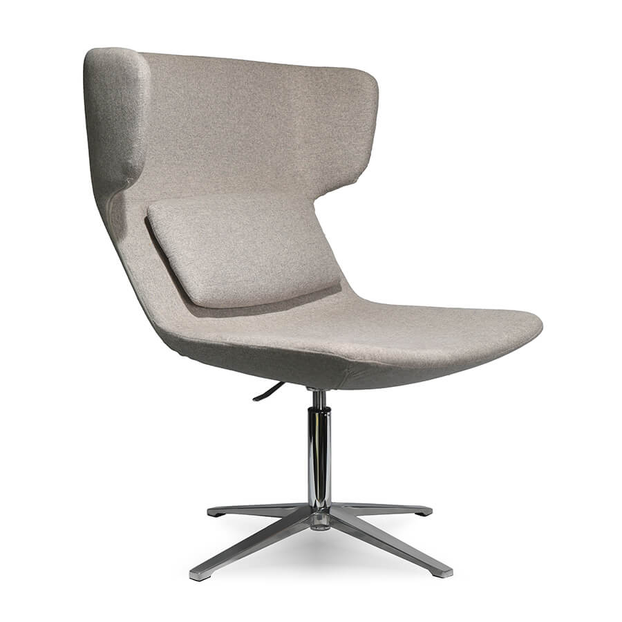 VIP043 Кресло лаунж  Евро Офис, обивка ткань (Серый)