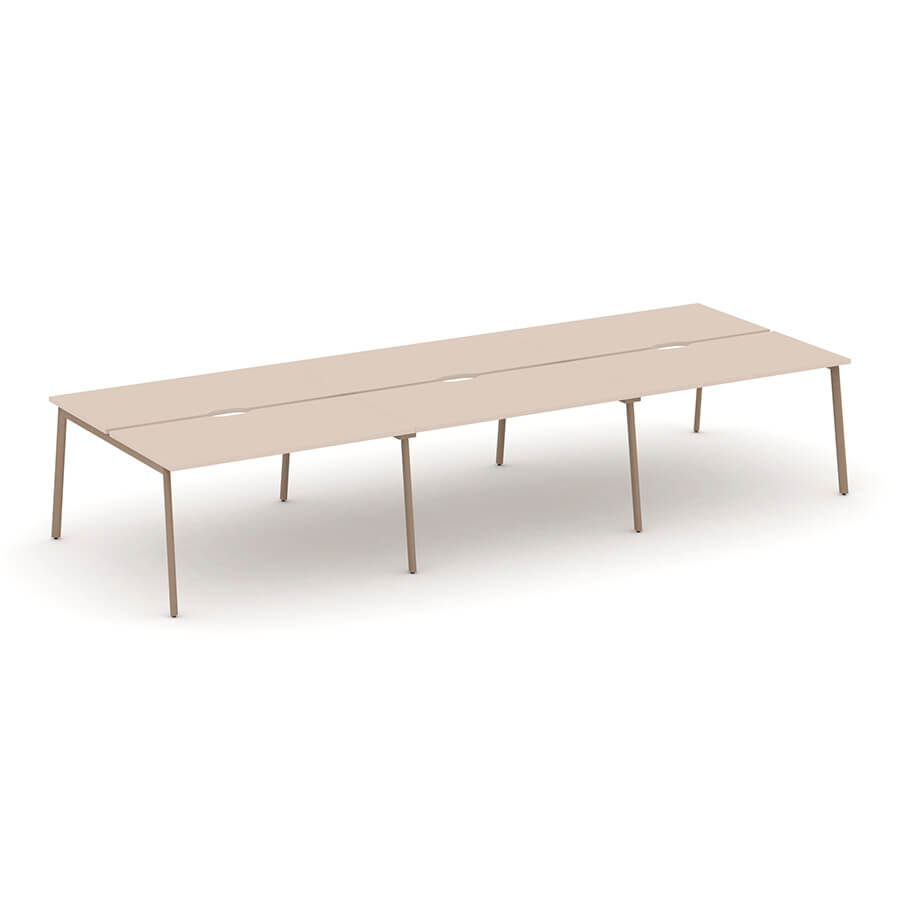 ES.D.RS-6.3-VP Рабочая станция на 6 мест RIVA Estetica (Капучино/Металл Латте)