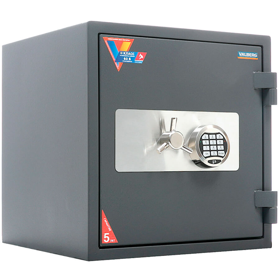 ГАРАНТ ЕВРО 46 EL Взломостойкий сейф VALBERG, электронный кодовый (Графит структурированный)