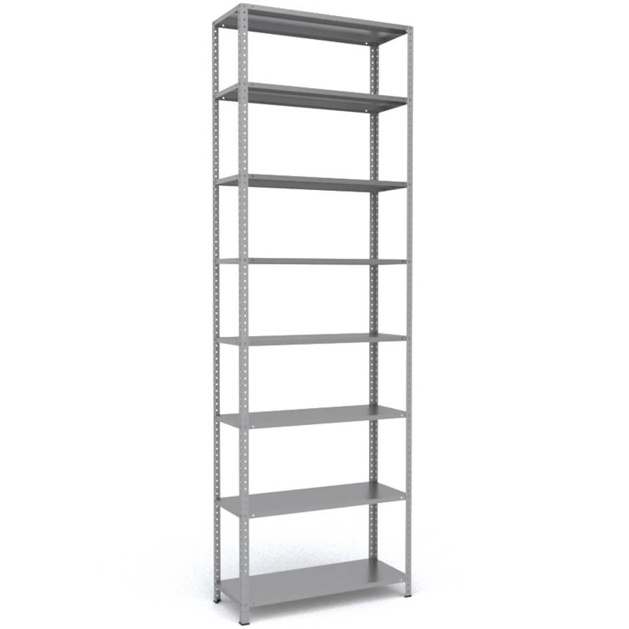 MS-310x100x40 Металлический стеллаж ПРОМЕТ, 8 (Серый полуматовый (RAL 7038))