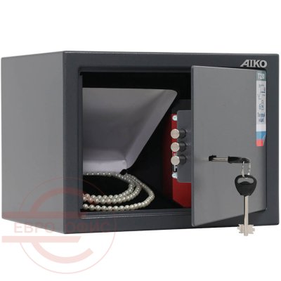 T-230 KL Мебельный сейф AIKO, ключевой (Графит с эффектом молотковой эмали (RAL 7024))