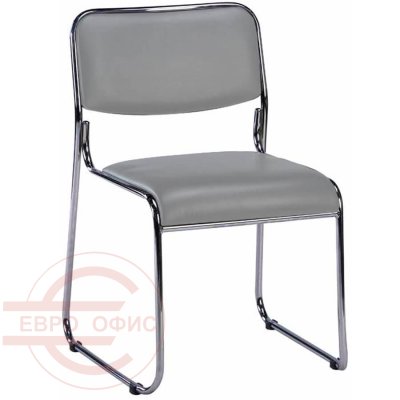 Fix Chrome Кресло для посетителя  EVERPROF, обивка экокожа (Серый)