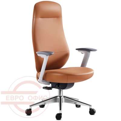 7220-3 Кресло для руководителя  Евро Офис, обивка экокожа (Коричневый MT92-3)