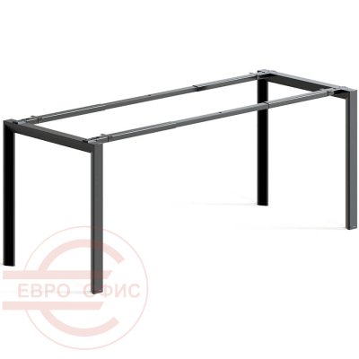 DF-136-01 (Black) Металлокаркас для стола 1190-1790х690х725 мм. Агат (Черный)