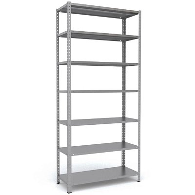 MS-220x100x40 Металлический стеллаж ПРОМЕТ, 7 (Серый полуматовый (RAL 7038))