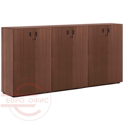 109 735 Шкаф средний H.120, 6 дв Profoffice Enzo (Эвкалипт / черный)