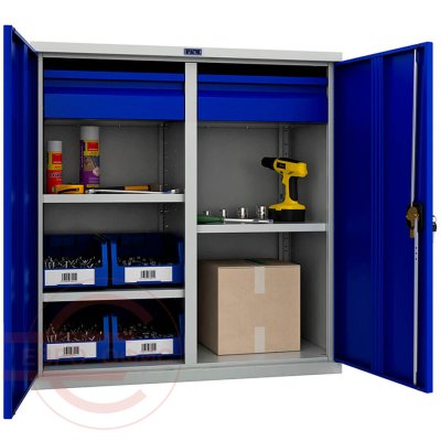 ТС 1095-100302 Шкаф инструментальный лёгкий ТС ПРОМЕТ (Корпус (RAL 7038), дверь ящика (RAL 5002).)