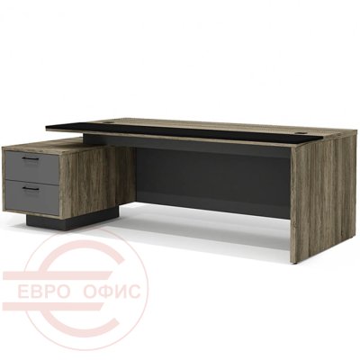 Br-20 L Стол руководителя левый Мебель Стиль Bruno (Делиос / антрацит)