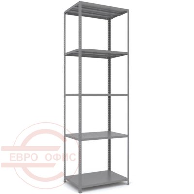 MS_220x70x50 Металлический стеллаж ПРОМЕТ, 5 (Cерый полуматовый (RAL 7038))