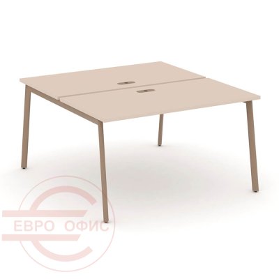 ES.D.RS-2.3-LP Рабочая станция на 2 места RIVA Estetica (Капучино/Металл Латте)