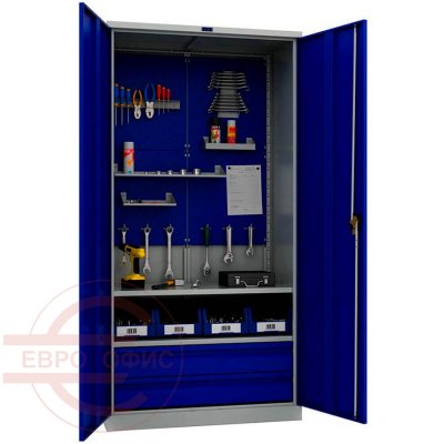 ТС 1995-042020 Шкаф инструментальный лёгкий ТС ПРОМЕТ (Корпус (RAL 7038), дверь ящика (RAL 5002).)