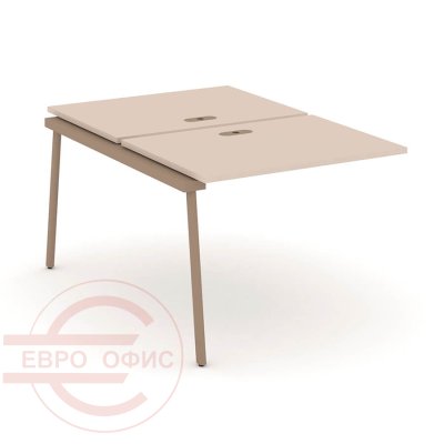 ES.2.NRS-1-LP Двойной наборный элемент рабочей станции RIVA Estetica (Капучино/Металл Латте)