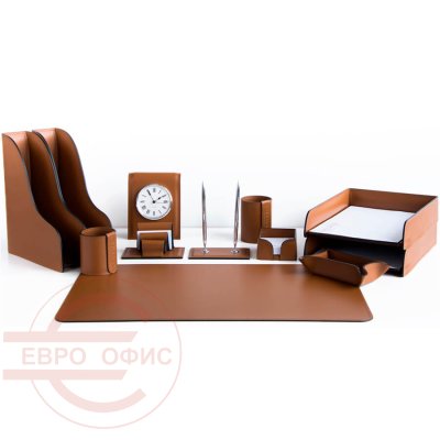 №45 Настольный набор Buvardo (Кожа табак) №45 Настольный набор Buvardo (Кожа табак)