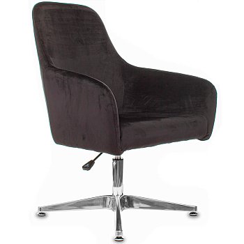 CH-390 Кресло для посетителя  Бюрократ, обивка ткань (Черный Italia Black)