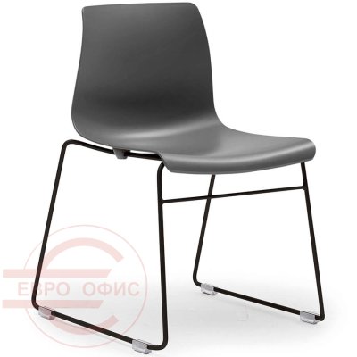 UCHNA0007Z (BK) Стул для посетителя SODA Fursys, обивка пластик (Тёмно-серое (MM))