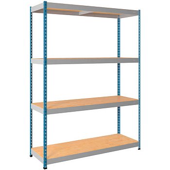 250X183X61/4 Стеллаж (Цвет стоек синий (RAL 5002) гладкая, Цвет балок серый (RAL 7038) гладкая)