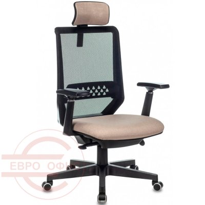 EXPERT Кресло для руководителя  Бюрократ, обивка сетка / ткань (Бежевый 38-402)