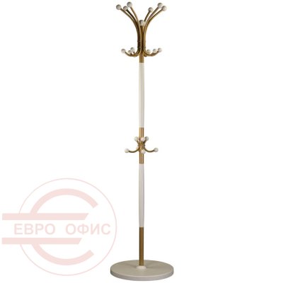 Д 1 Вешалка напольная Мебелик (Золотистый / слоновая кость)