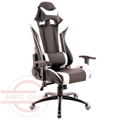 LOTUS S6 Геймерское кресло  EVERPROF, обивка экокожа (Чёрный / вставки белые)