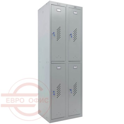 ML 22-80 Шкаф для раздевалок усиленный ПРОМЕТ, ключевой (Серый полуматовый (RAL 7038))