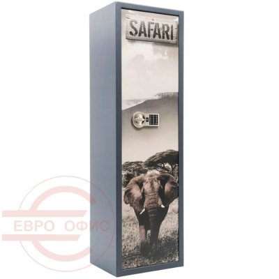 САФАРИ EL PRINT Оружейный сейф VALBERG, электронный кодовый (Корпус — графит (RAL 7024), дверь — рисунок)