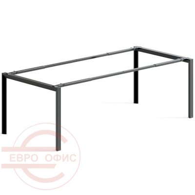 DF-136-02 (Black) Металлокаркас для стола 1590-2190х990х725 мм. Агат (Чёрный)