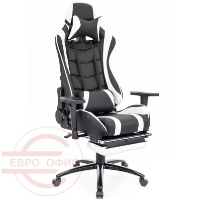 LOTUS S1 Геймерское кресло  EVERPROF, обивка экокожа (Чёрный / вставки белые)
