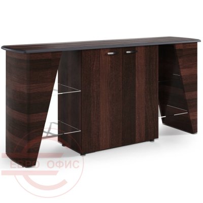 NT-33 Греденция Мебель Стиль New.Tone (Орех Ондо / чёрный)