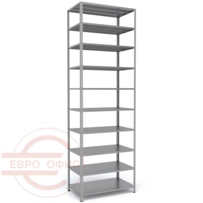 MS-310x100x60 Металлический стеллаж ПРОМЕТ, 10 (Серый полуматовый (RAL 7038))