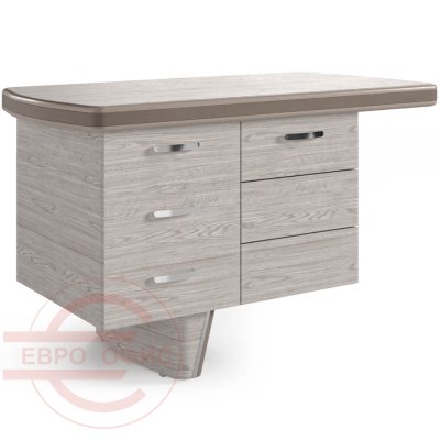 NT-12 L Боковая приставка стола Мебель Стиль New.Tone (Дуб серебристый / стоун)