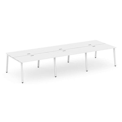 SN-6A.DRS-084 Рабочая станция двухсторонняя RIVA Стайл Проджект (Белый/Металл Белый)