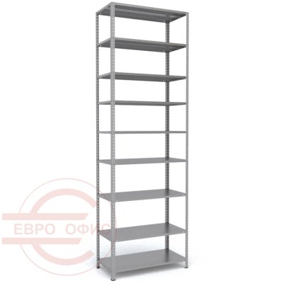 MS-310x100x50 Металлический стеллаж ПРОМЕТ, 9 (Серый полуматовый (RAL 7038))