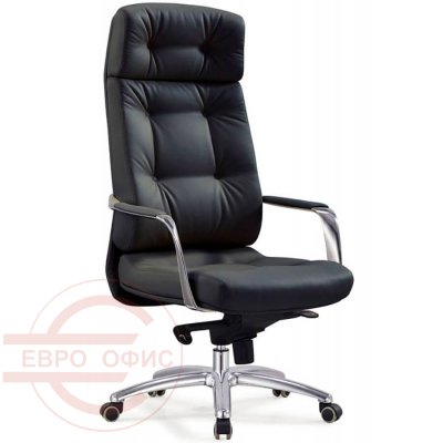 _DAO Кресло для руководителя  Бюрократ, обивка кожа (Чёрный)