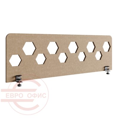 ACOH164 Экран для стола Соты ACOUSOUND, Евро Офис 1600х9х400 мм. (Бежевый (AC-02))