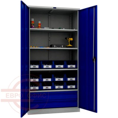 ТС 1995-004020 Шкаф инструментальный лёгкий ТС ПРОМЕТ (Корпус (RAL 7038), дверь ящика (RAL 5002).)