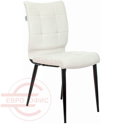 KF-4 Стул для посетителя  Бюрократ, обивка ткань (Молочный Velvet 20)