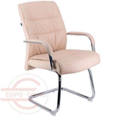 RT-333ВS Кресло для посетителя  Евро Офис, обивка экокожа (Бежевый)