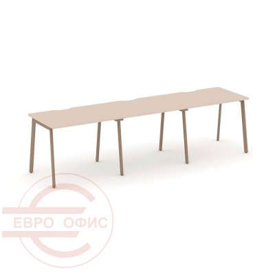 ES.RS-3.1-VP Рабочая станция на 3 места RIVA Estetica (Капучино/Металл Латте)