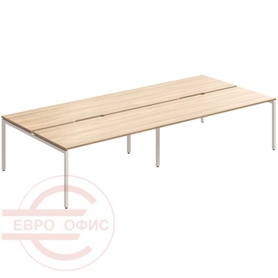 RP-1.2(x4)+F-59 Стол на металлокаркасе Мебель Стиль Rio Project (Швейцарский вяз MS)