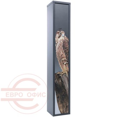 БЕРКУТ 3 PRINT Оружейный сейф AIKO, два ключевых (Графит структурированный (RAL 7024))