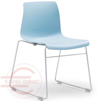 UCHNA0007Z (WW) Стул для посетителя SODA Fursys, обивка пластик (Голубое (IBL))
