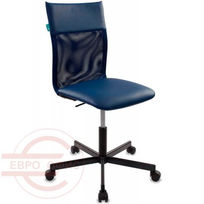 CH-1399 Кресло для персонала  Бюрократ, обивка сетка / экокожа (Сетка синяя, сидение искусственная кожа синяя (BLUE))