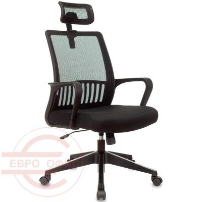 MC-201-H Кресло для руководителя  Бюрократ, обивка сетка / ткань (Чёрное (TW-11))
