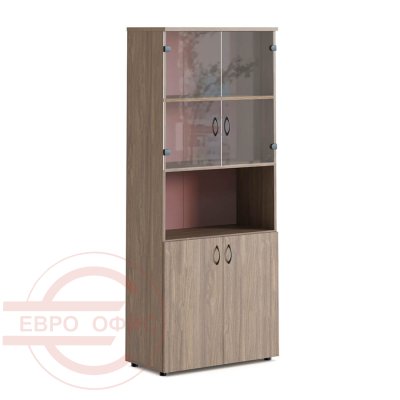 А-23.0 + А-02.2 Шкаф комбинированный Мебель Стиль Агат М (Палдао)