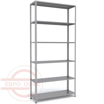 MS-255x120x40 Металлический стеллаж ПРОМЕТ, 6 (Серый полуматовый (RAL 7038))