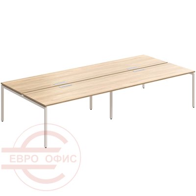 RP-1.1(x4)+F-59 Стол на металлокаркасе Мебель Стиль Rio Project (Швейцарский вяз MS)