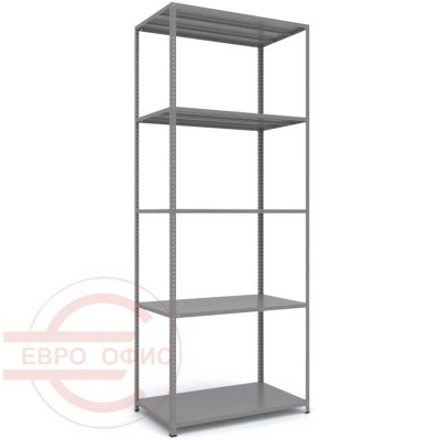MS_255x100x60 Металлический стеллаж ПРОМЕТ, 5 (Cерый полуматовый (RAL 7038))