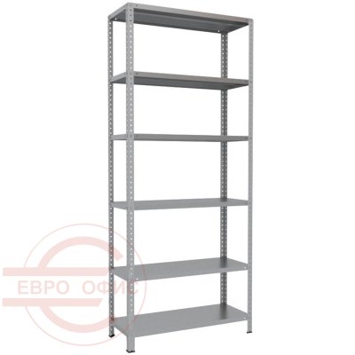250x100x40 Металлический стеллаж MS HARD, 6 (Cерый полуматовый (RAL 7038))