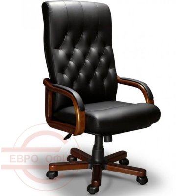 OXFORD A LX-2 УЦ Кресло для руководителя  Мирэй Групп, обивка кожа (Чёрный)