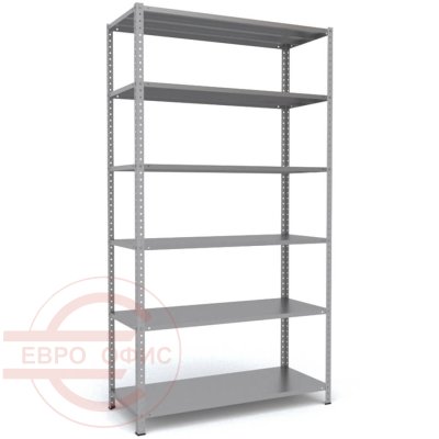 MS-220x120x50 Металлический стеллаж ПРОМЕТ, 6 (Серый полуматовый (RAL 7038))